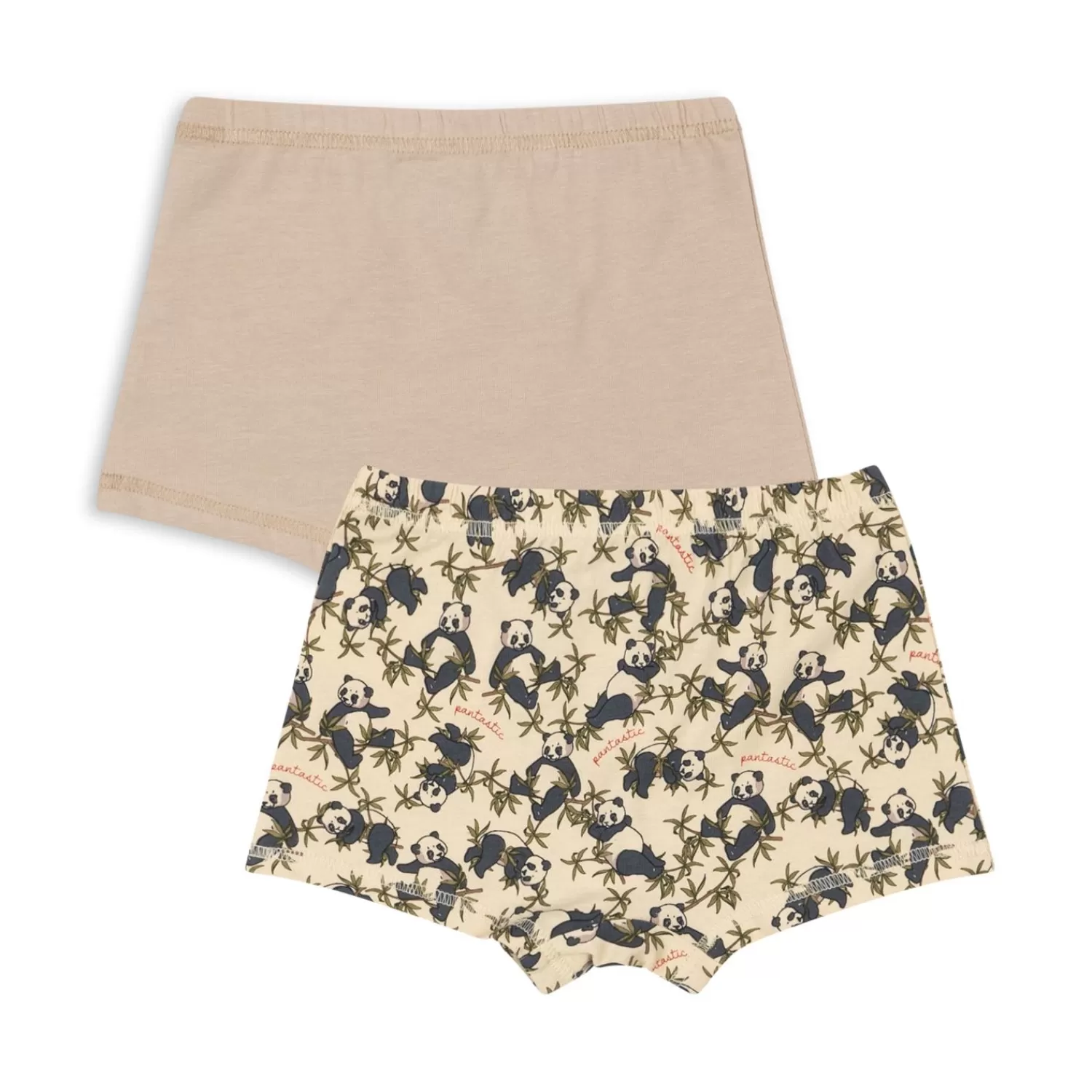 Born Konges Sløjd Basic 2-Pak Boksershorts - Panda/Oxford Tan