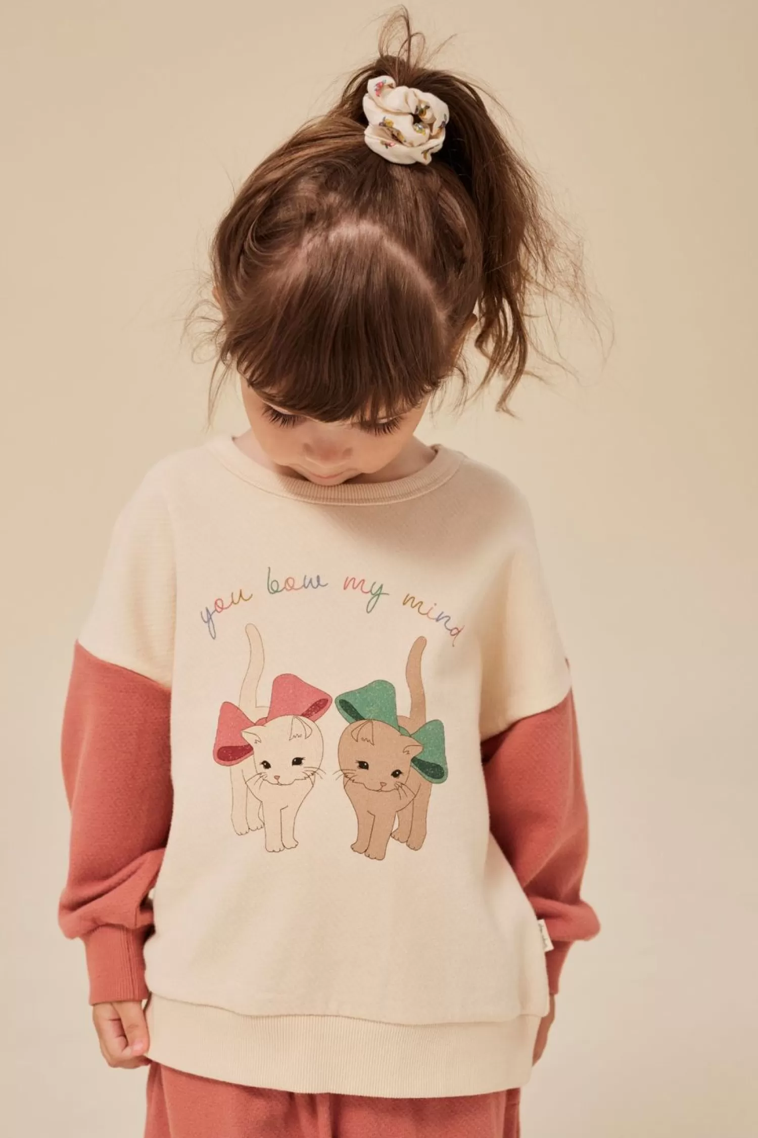 Born Konges Sløjd Loupy Lou Sweatshirt - Brazilian Sand/Canyon Rose